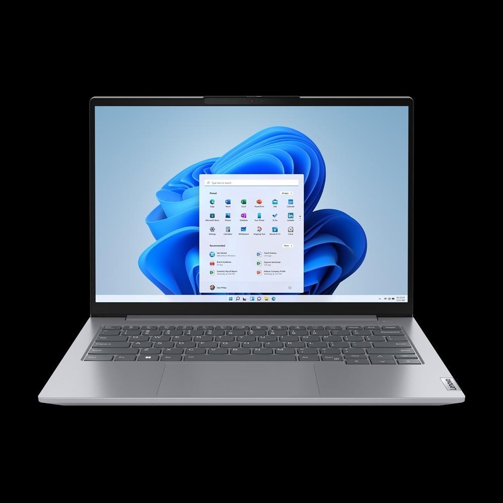 LENOVO ThinkBook laptop, 14  WUXGA, AMD Ryzen 5 7430U, 16GB, 512GB, NoOS, szürk fotó, illusztráció : 21KJ008RHV