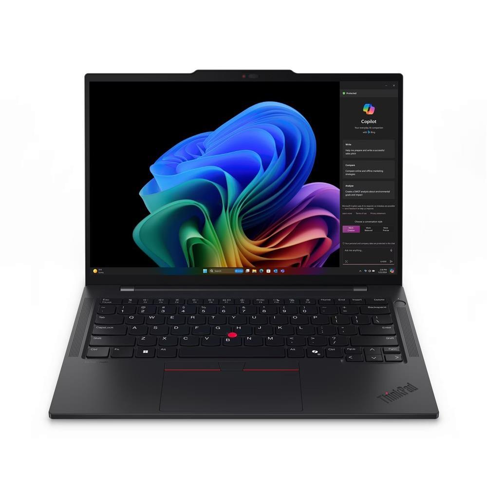 Lenovo Thinkpad laptop 14  Snapdragon X Elite 32GB 1TB Int.VGA Win11 Pro fekete fotó, illusztráció : 21N1000SHV