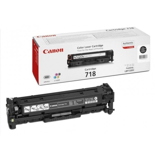 Toner Canon CRG-718Bk fekete fotó, illusztráció : 2662B002