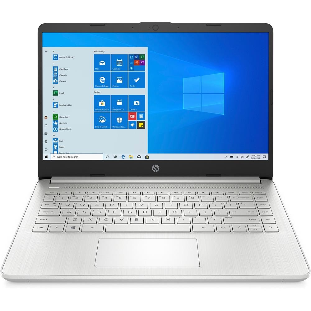 HP laptop 14  FHD R3-4300U 8GB 256GB Radeon W10 ezüst HP 14s-fq0017nh fotó, illusztráció : 302T8EA