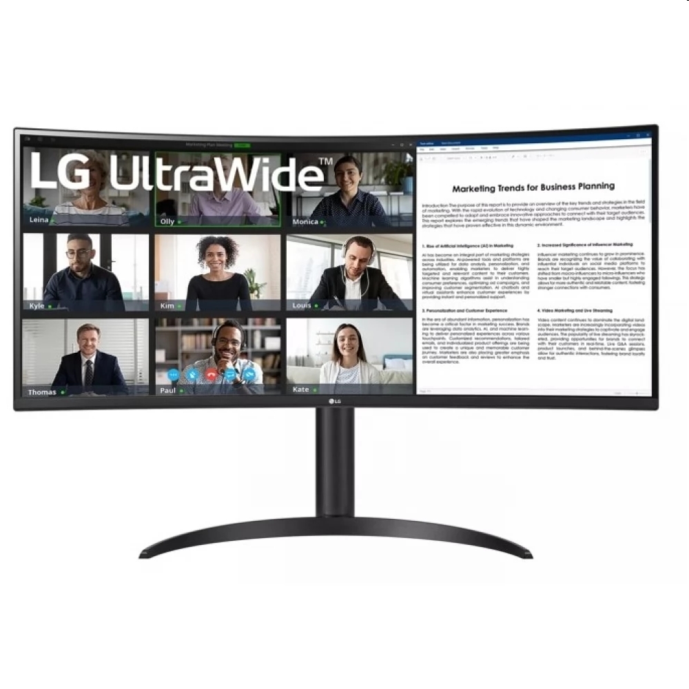 Monitor 34  3440x1440 VA HDMI DP LG 34WR55QC-B fotó, illusztráció : 34WR55QC-B.AEU