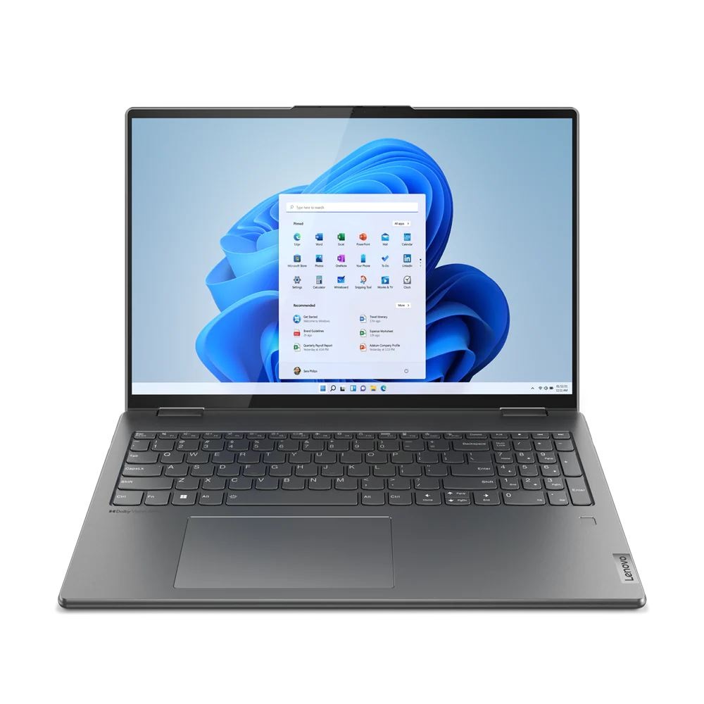 Lenovo Yoga laptop 16  2,5K i5-1240P 16GB 512GB IrisXe W11 szürke Lenovo Yoga 7 fotó, illusztráció : 82QG0008HV