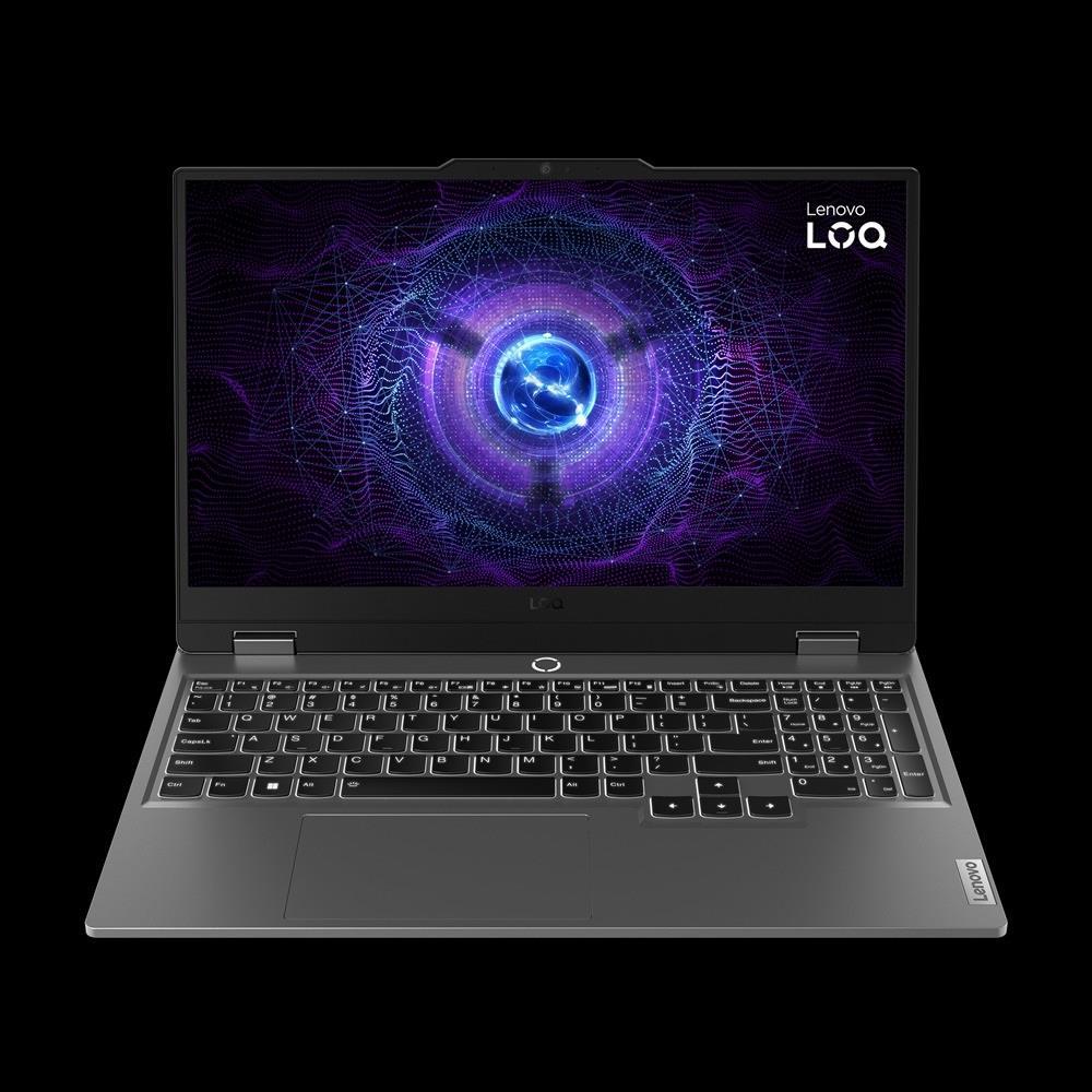 LENOVO LOQ Gaming laptop, 15.6  FHD, i5-13450HX, 24GB, 512GB SSD, NoOS,szürke fotó, illusztráció : 83DV00MAHV