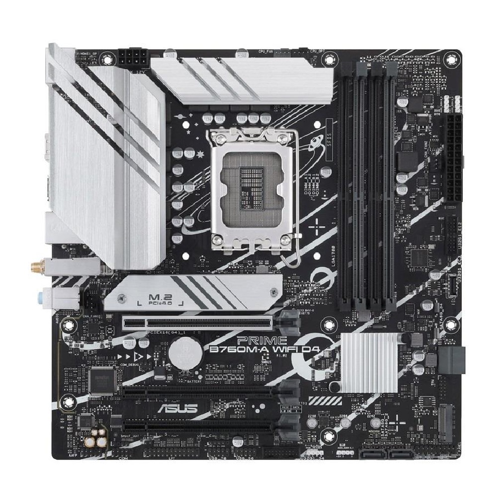 Alaplap B760 LGA1700 4xDDR4 Asus PRIME B760M-A D4 mATX fotó, illusztráció : 90MB1CX0-M0EAY0