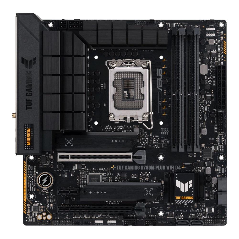 Alaplap B760 LGA1700 4xDDR4 Asus TUF Gaming B760M-PLUS D4 mATX fotó, illusztráció : 90MB1DG0-M0EAY0