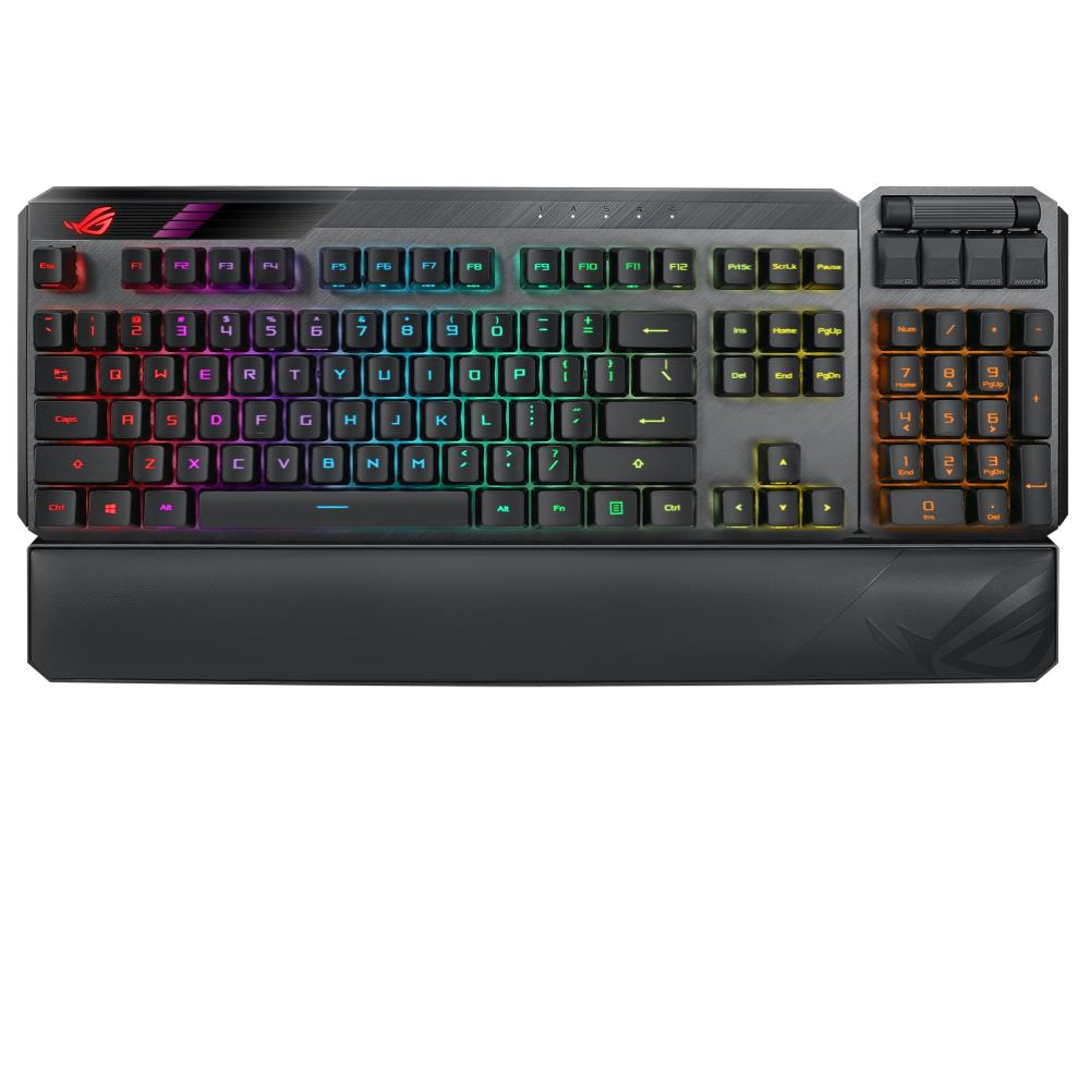 Vezetéknélküli gamer billentyűzet Asus ROG Claymore II fekete HU fotó, illusztráció : 90MP01W0-BKHA00