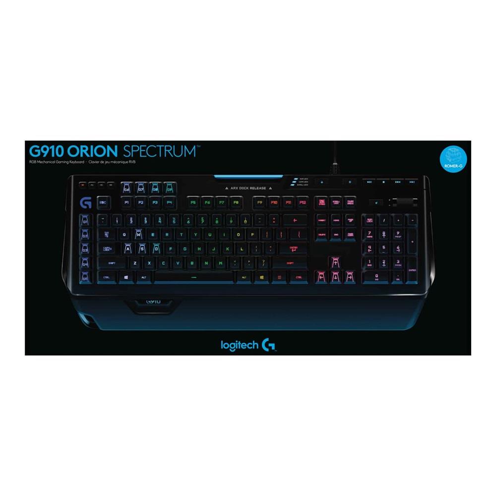 Gamer billentyűzet USB Logitech G910 Orion Spectrum RGB Gaming fekete US fotó, illusztráció : 920-008018