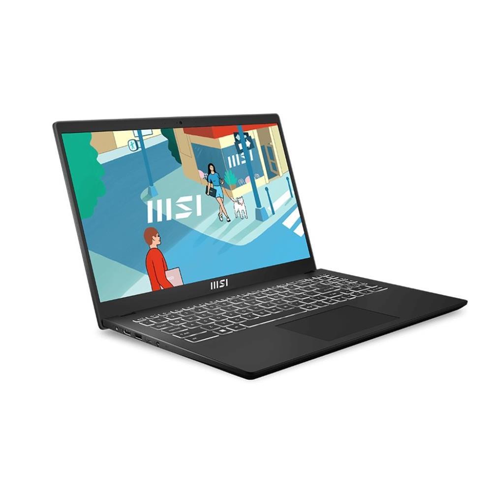 MSI Modern laptop 15,6  FHD i3-1315U 8GB 512GB Int.VGA Win11 fekete fotó, illusztráció : 9S7-15H112-1029