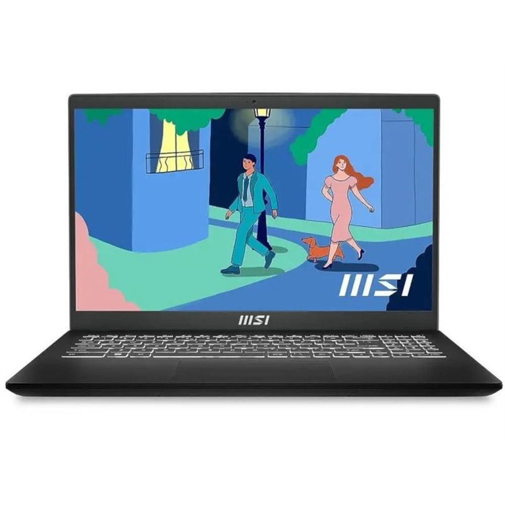 MSI Modern 15 laptop 15,6 FHD i3-1315U 8GB 512GB Int.VGA fekete fotó, illusztráció : 9S7-15H112-1030