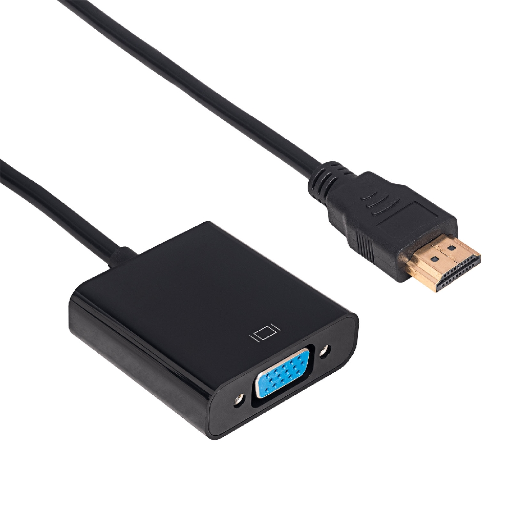 Adapter HDMI-VGA (HDMI/M-VGA/F) 15cm kábellel Akyga fotó, illusztráció : AK-AD-42