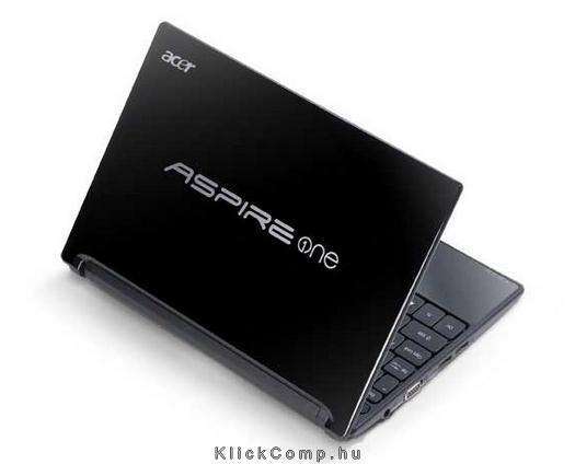 Acer One D255E fekete netbook 10.1  WSVGA ADC N550 1.5GHz GMA3150 1GB 250GB W7S fotó, illusztráció : AOD255E-N55DQKK