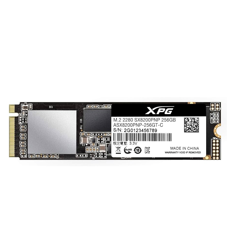 256GB SSD M.2 Adata SX8200 fotó, illusztráció : ASX8200PNP-256GT-C