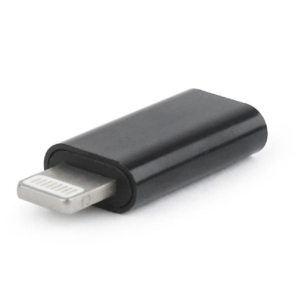 Átalakító Lightning - USB Type-C M/F adapter fekete GEMBIRD fotó, illusztráció : A-USB-CF8PM-01