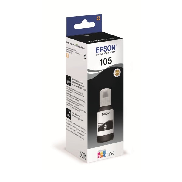 Epson EcoTank 105 fekete tintatartály fotó, illusztráció : C13T00Q140