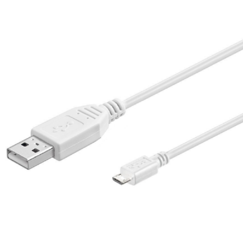 USB KÁBEL VCOM USB 2.0, MICRO USB 0,5M FEHÉR (CU271W0.5M) - Már nem forgalmazot fotó, illusztráció : CU271W0.5M