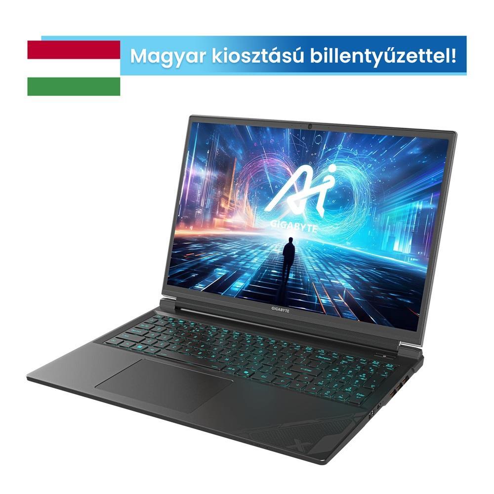 GIGABYTE laptop 16  WUXGA , Intel Core i7-13650HX, 16GB, 1TB, fekete fotó, illusztráció : G6X-9MG-42HU854SD