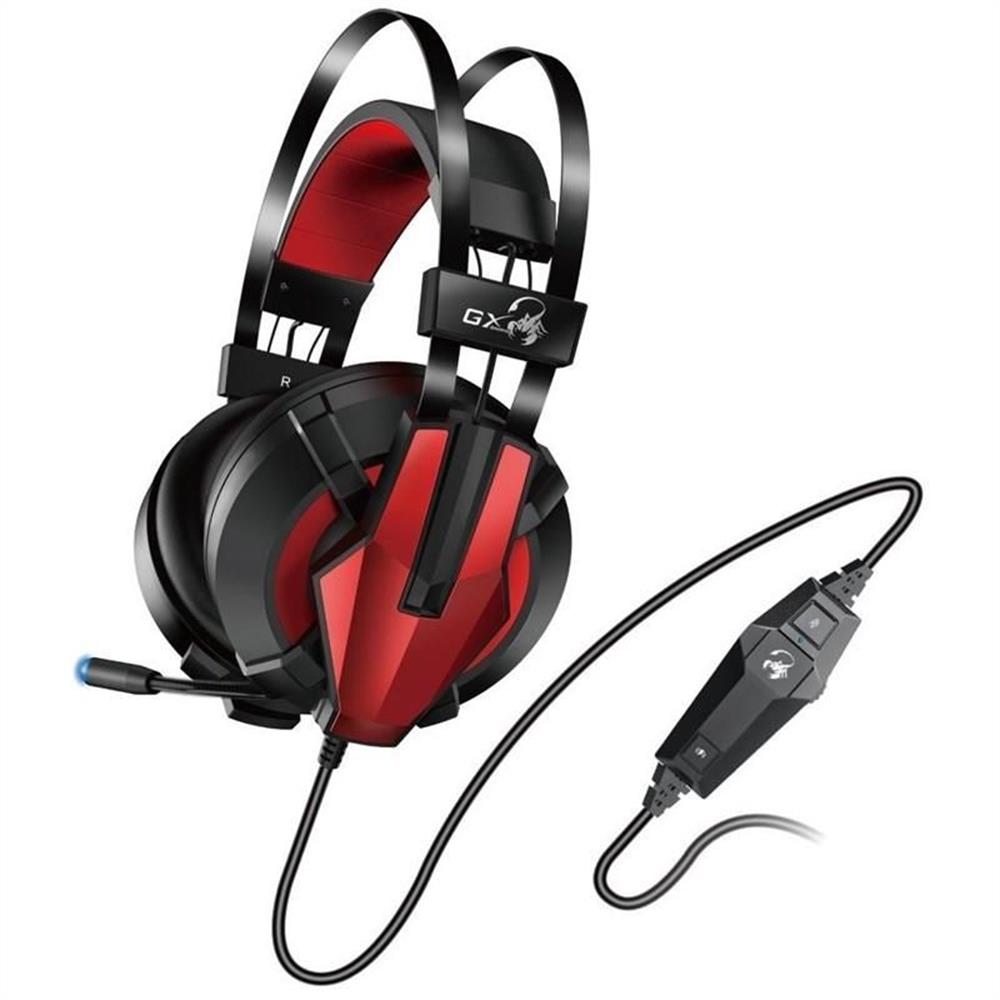 Fejhallgató USB Genius HS-G710V 7.1 Gamer Headset Black/Red fotó, illusztráció : GENHSG710V71BR