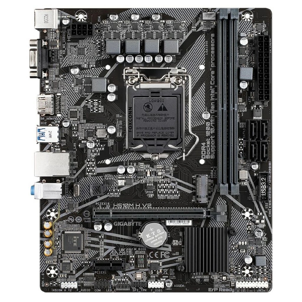 Alaplap H470 LGA1200 2xDDR4 Gigabyte H510M H V2 mATX fotó, illusztráció : H510M-H-V2