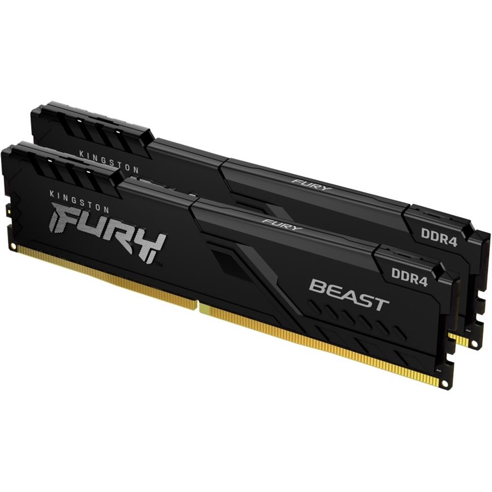 16GB DDR4 memória 2666MHz 2x8GB Kingston FURY Beast Black fotó, illusztráció : KF426C16BBK2_16