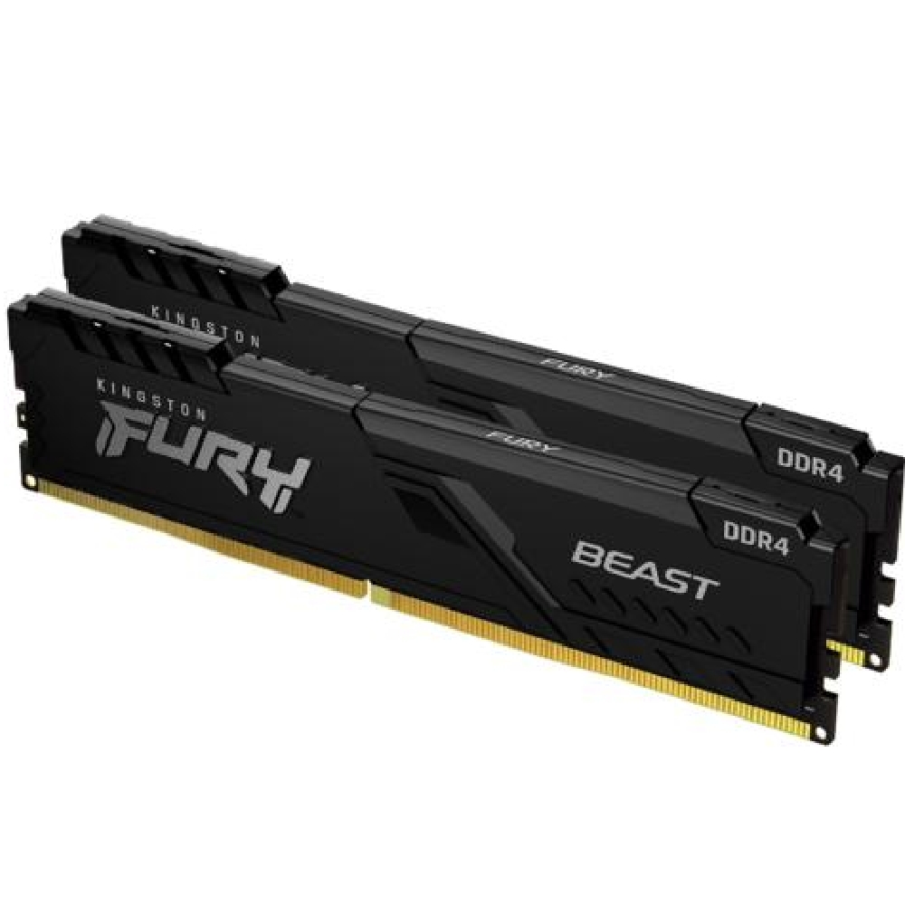 64GB DDR4 memória 3600MHz 2x32GB Kingston FURY Beast Black fotó, illusztráció : KF436C18BBK2_64