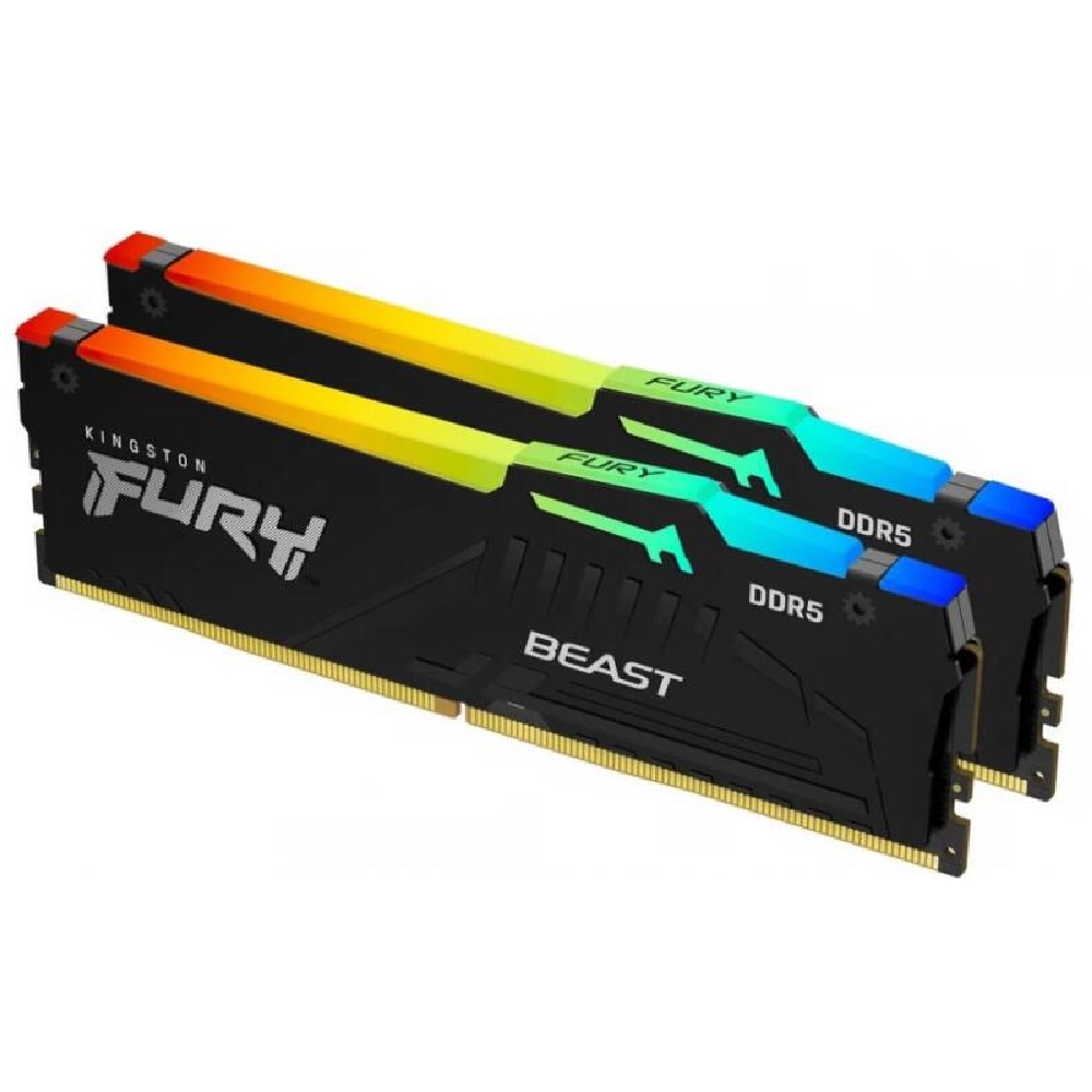 32GB DDR5 memória 4800MHz 2x16GB Kingston FURY Beast fotó, illusztráció : KF548C38BBAK2-32