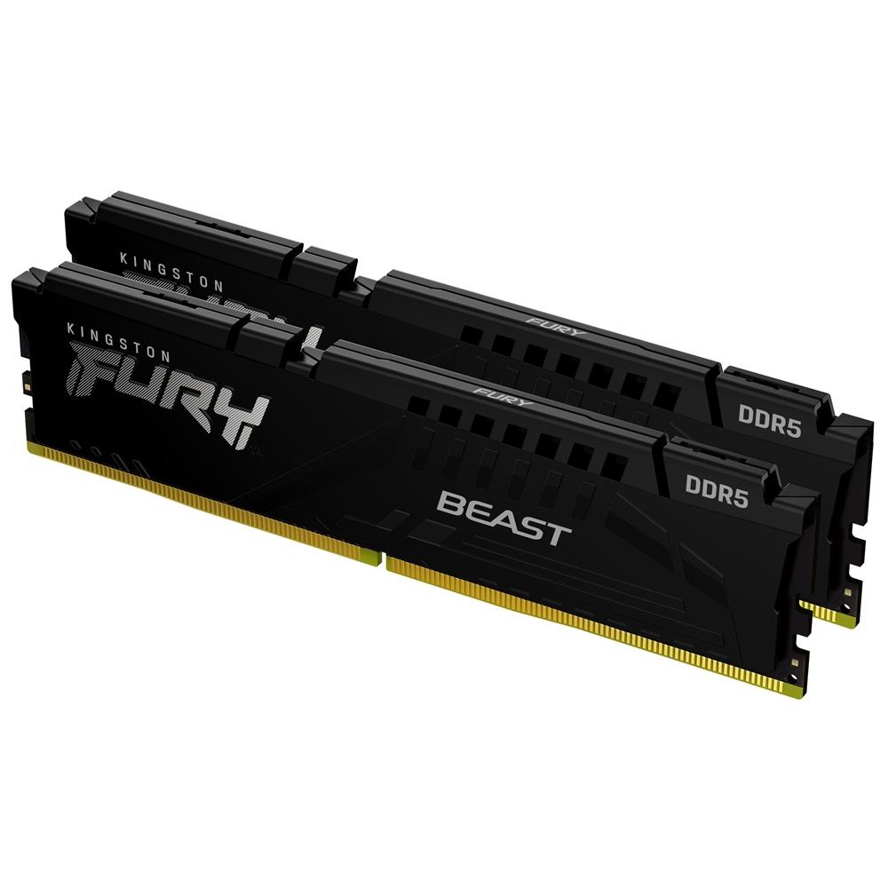 32GB DDR5 memória 4800MHz Kingston FURY Beast Black fotó, illusztráció : KF548C38BBK2-32