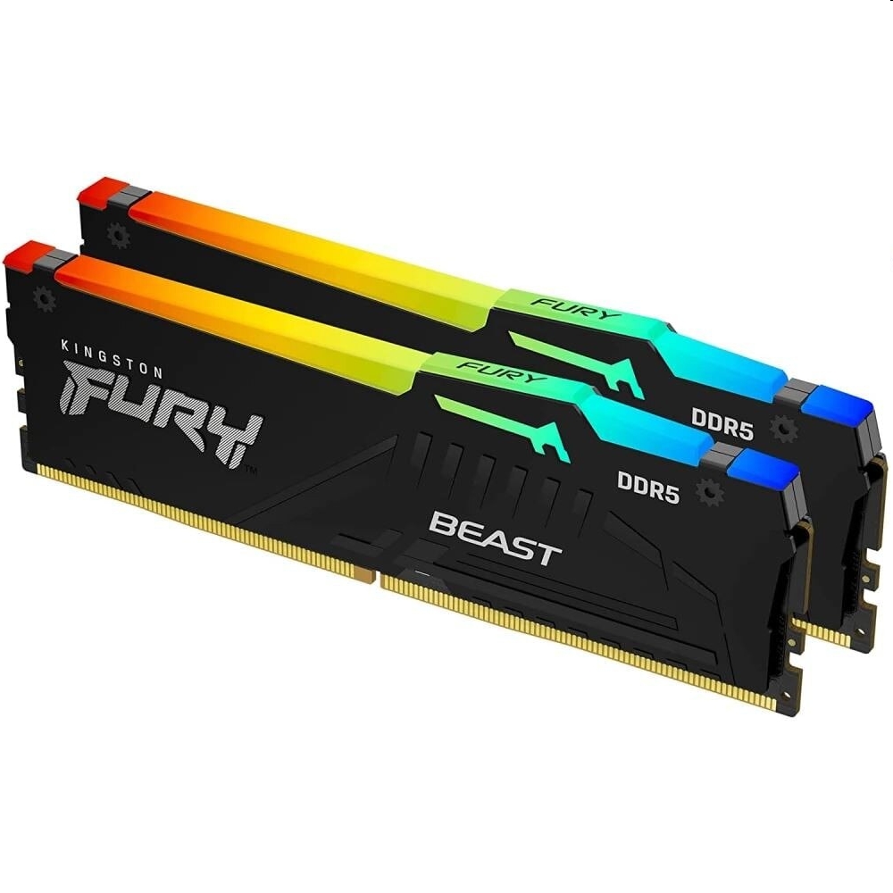 64GB DDR5 memória 5600MHz 2x32GB Kingston FURY Beast fotó, illusztráció : KF556C40BBAK2-64