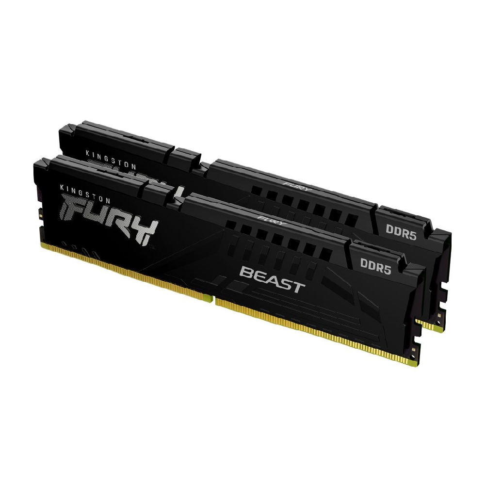 32GB DDR5 memória 5600MHz 2x16GB Kingston FURY Beast Black fotó, illusztráció : KF556C40BBK2-32