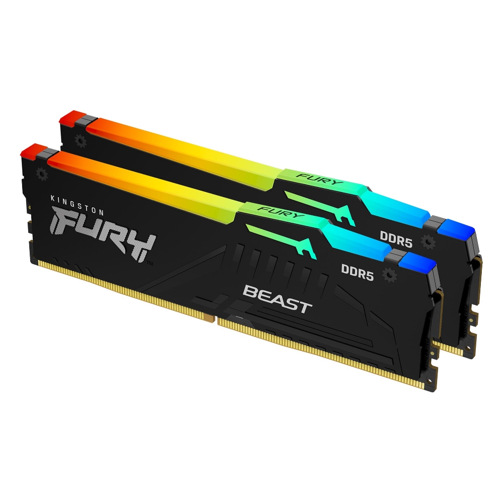 64GB DDR5 memória 6000MHz 2x32GB Kingston FURY Beast fotó, illusztráció : KF560C36BBEAK2-64