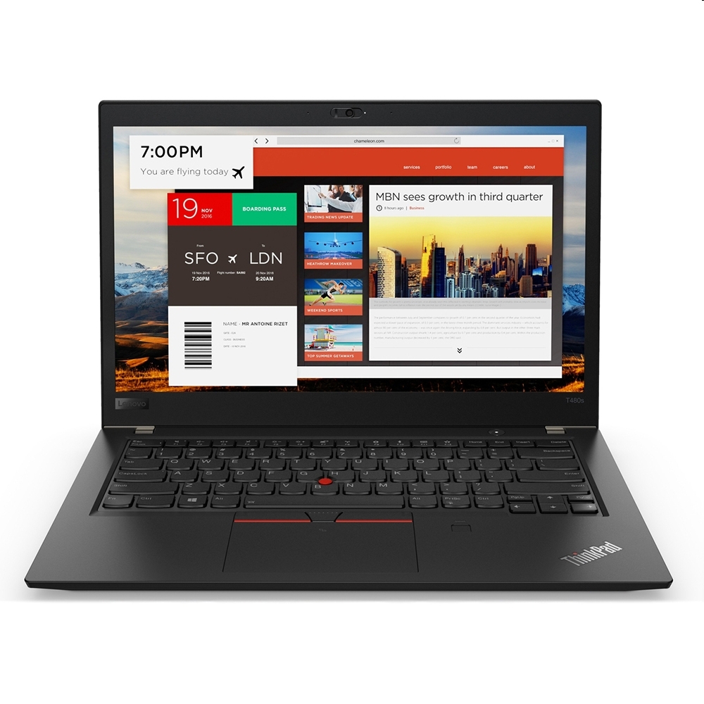 Lenovo ThinkPad T480s 14  1920x1080 felújított laptop Fekete fotó, illusztráció : NNR5-MAR24779