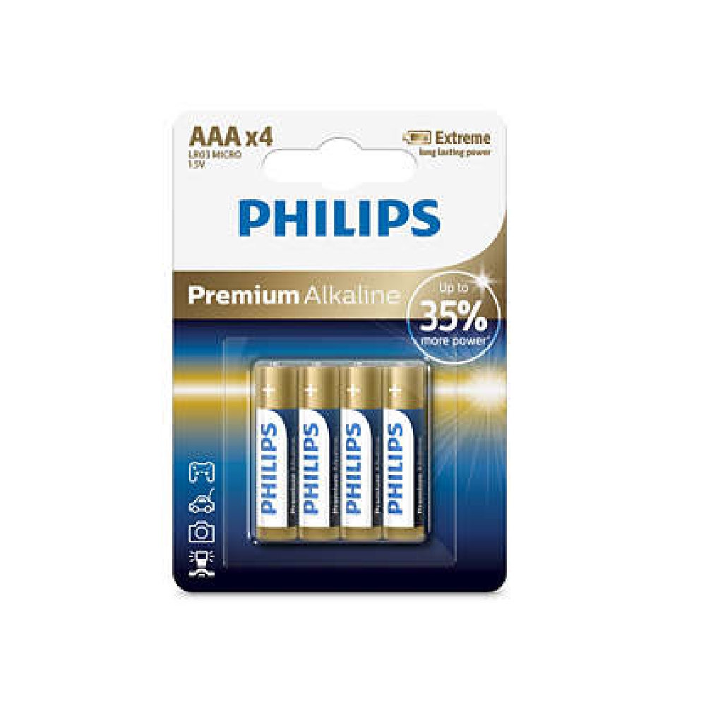 Elem Philips AAA mikro ceruza ultra alkáli LR03 1,5V 4db/BL 1darab fotó, illusztráció : PH-UA-AAA-B4