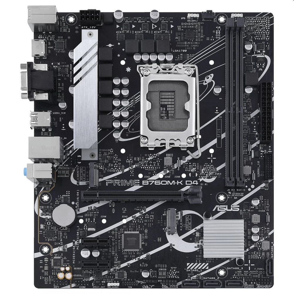 Alaplap B760 LGA1700 2xDDR5 Asus PRIME B760M-K mATX fotó, illusztráció : PRIME-B760M-K