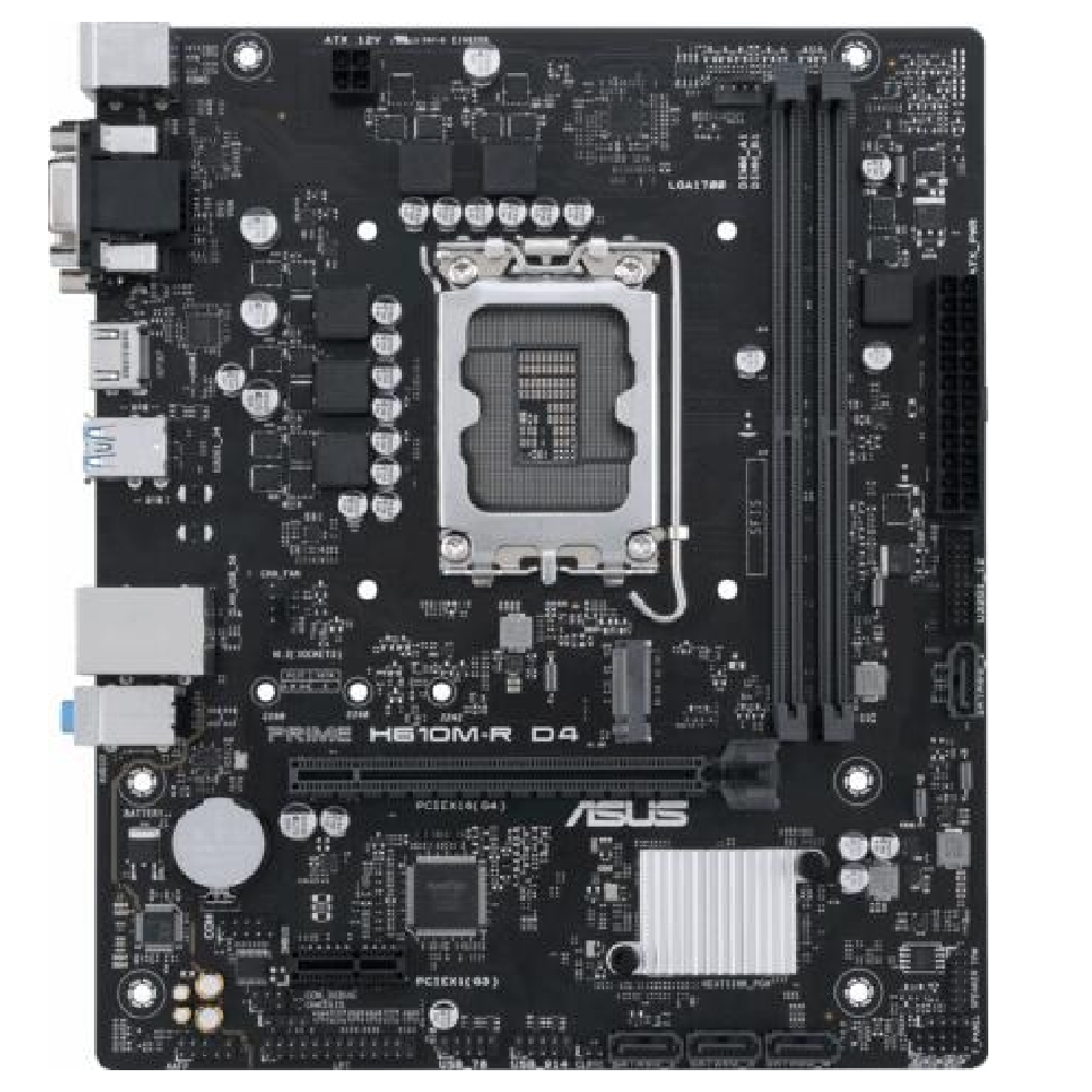 Alaplap H610 LGA1700 2xDDR4 Asus PRIME H610M-R D4-SI mATX fotó, illusztráció : PRIME-H610M-R-D4-SI