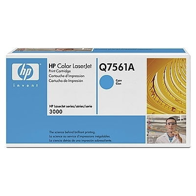 hp toner cartridge, cyan clj3000 fotó, illusztráció : Q7561A