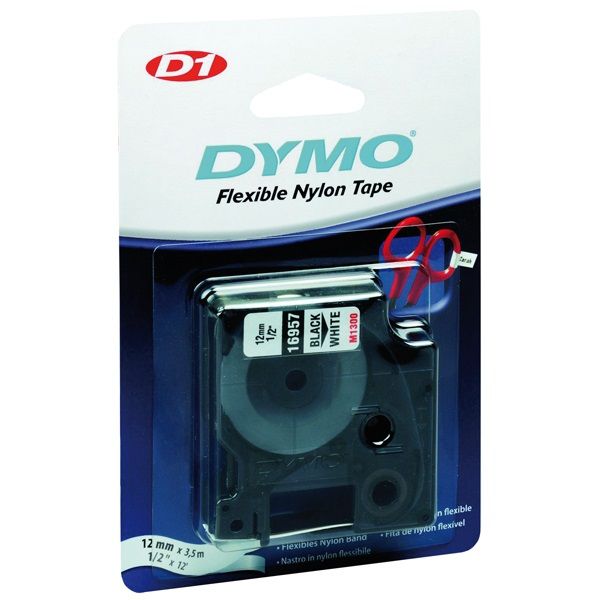 címke LM D1 nylon 12 mm fekete/fehér fotó, illusztráció : S0718040