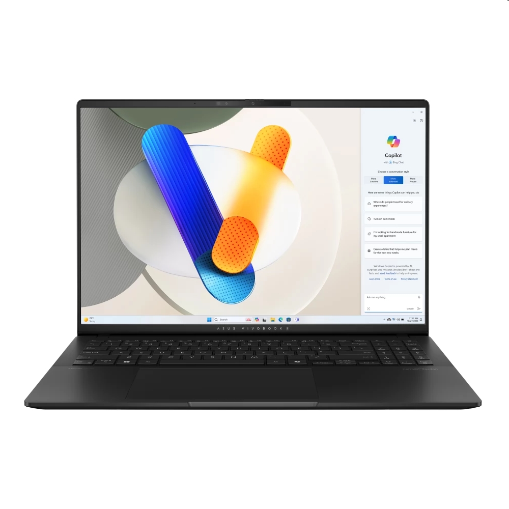 Asus VivoBook laptop 16  3,2K Ultra 9-185H 16GB 1TB Arc W11 fekete Asus VivoBoo fotó, illusztráció : S5606MA-MX027W