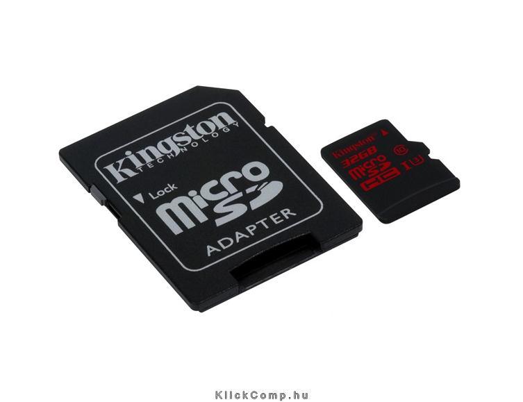 32GB SD micro SDHC Class 3 UHS-I SDCA3/32GB memória kártya adapterrel fotó, illusztráció : SDCA3_32GB