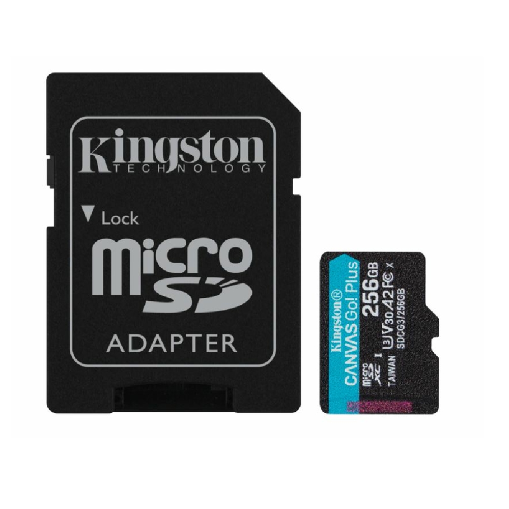 Memória-kártya 256GB microSDXC Class10 Kingston Canvas Go! Plus + adapter fotó, illusztráció : SDCG3_256GB