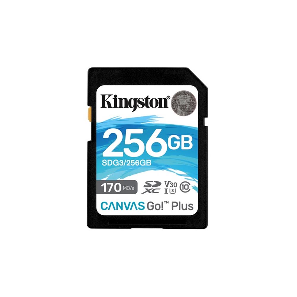 Memória-kártya 256GB microSDXC Class10 Kingston Canvas Go Plus fotó, illusztráció : SDG3_256GB