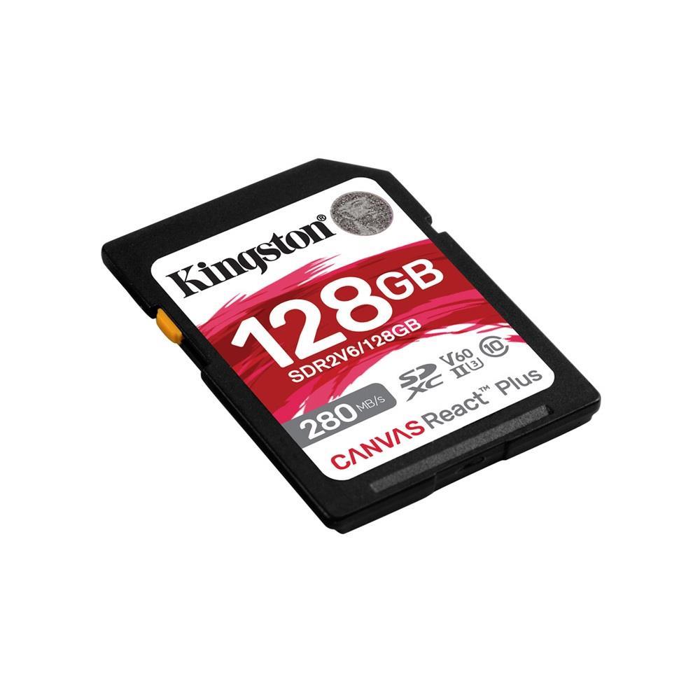 Memória-kártya 128GB microSDXC Class10 Kingston Canvas React Plus fotó, illusztráció : SDR2V6_128GB