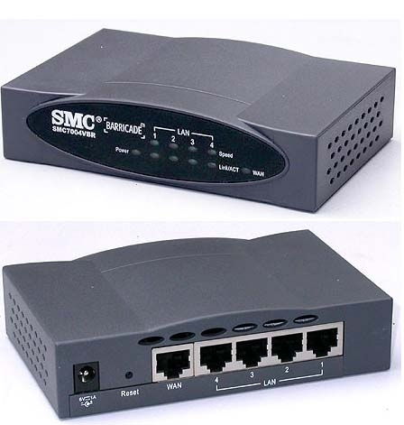 SMC Barricade Broadb. Router 4x10/100 Switch, Nincs Printszerver Szervizben 5 é fotó, illusztráció : SMC7004VBR