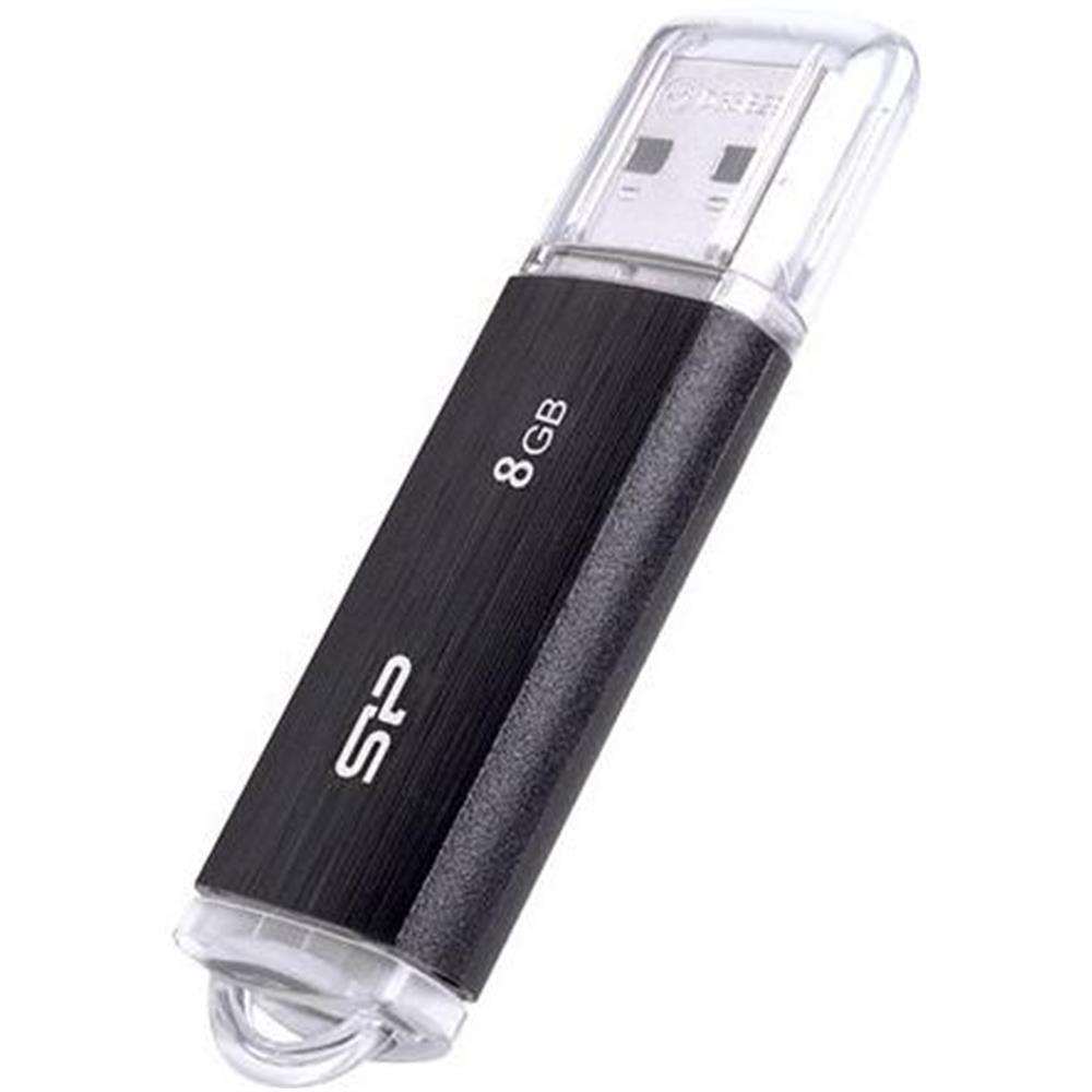 8GB Pendrive USB2.0 fekete Silicon Power Ultima U02 fotó, illusztráció : SP008GBUF2U02V1K