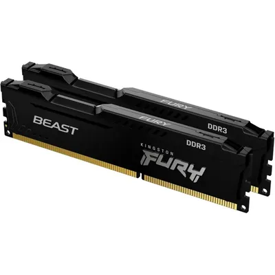 8GB memória DDR3 1600MHz 2x4GB Kingston FURY Beast Black