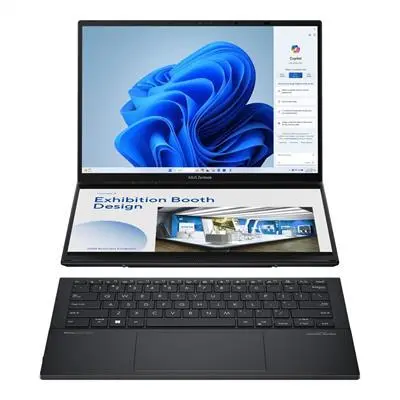 Asus ZenBook laptop 14&#34; 2,8K Ultra 7-155H 16GB 1TB Arc W11 szürke Asus ZenBook Duo UX8406MA-PZ094W fotó