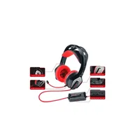 HS-G850 USB fekete-piros gamer headset illusztráció, fotó 2