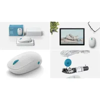 Vezetéknélküli egér Microsoft Ocean Plastic Mouse fehér illusztráció, fotó 2