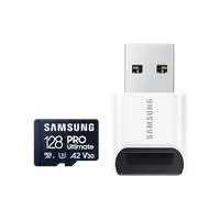 Memória-kártya 128GB microSDXC Class10 Samsung PRO Ultimate + kártyaolvasó illusztráció, fotó 2